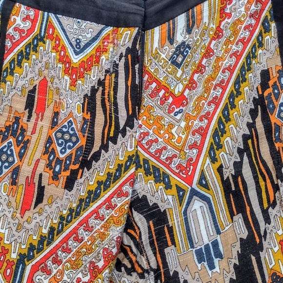 Multicolored Woven Orange Tones Printed Women's Pants by Trina Turk Size 6 - Picture 8 of 8